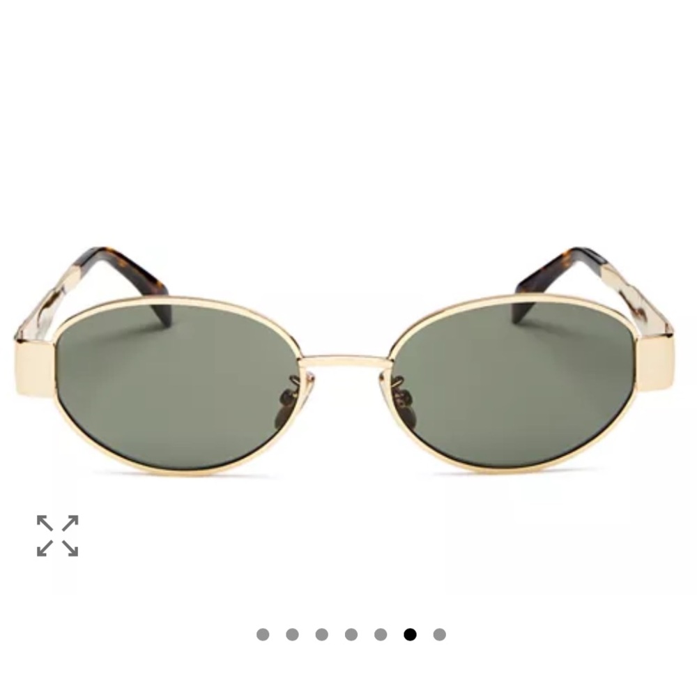 Celine Triomphe Metal Round Sunglasses, 54mm - Picture 5 of 7